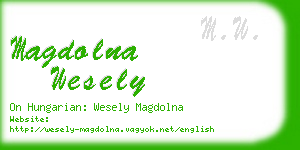 magdolna wesely business card